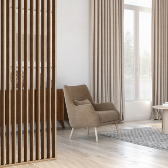 Pared de madera laminada 2750 x 580mm (ROBLE) (Independiente)