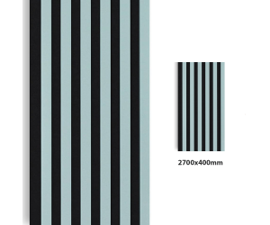 Panel de pared Koka 2700 x 400mm (Negro-Teal Grey) (LIQUIDACIÓN DE ALMACÉN)